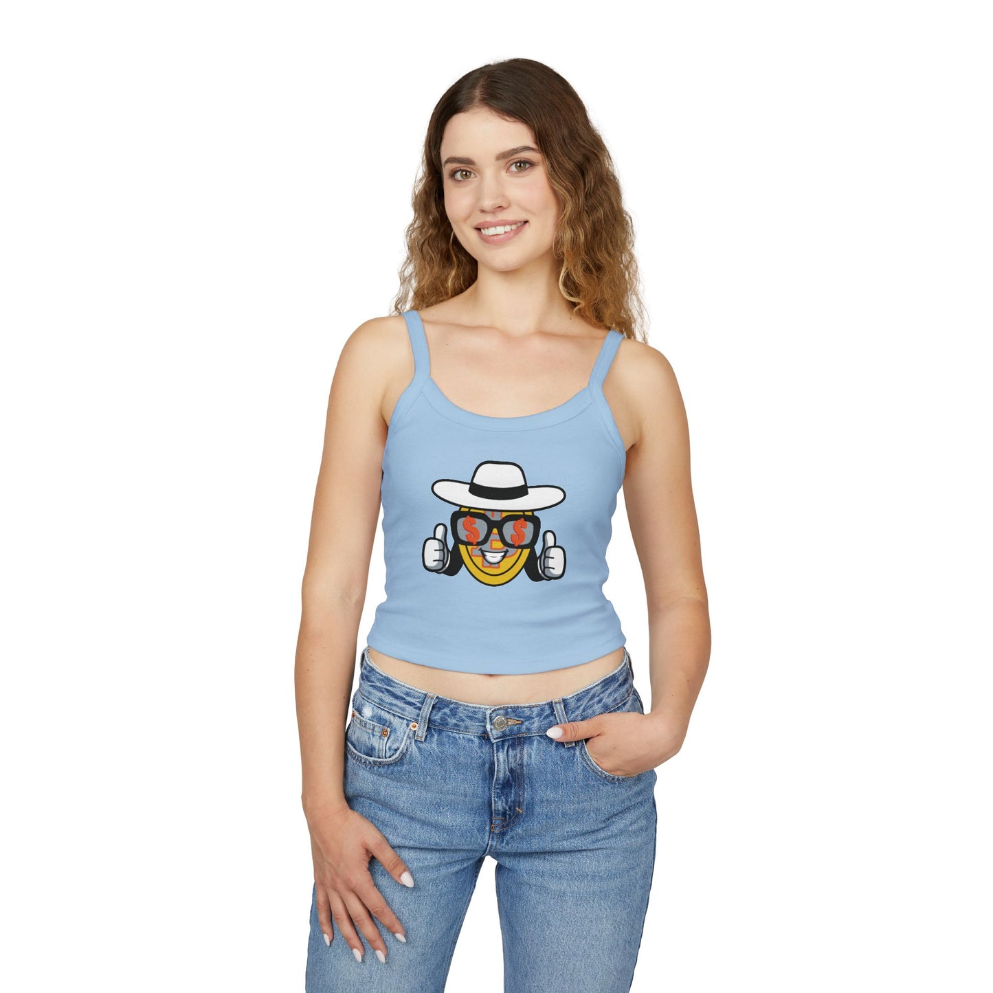 Trendy Women's Spaghetti BTCgame Strap Tank Top