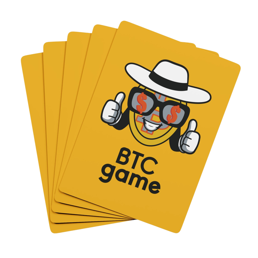 BTCgame Yellow Playing Cards