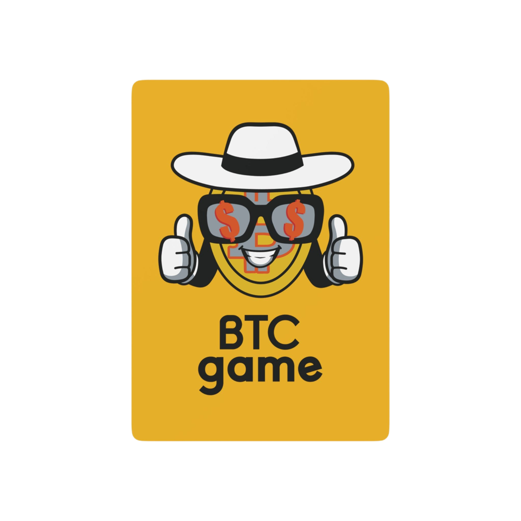 BTCgame Yellow Playing Cards
