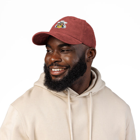 Vintage Corduroy Embroidered Cap