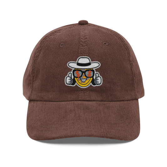 Vintage Corduroy Cap BTCgame Embroidered - Trendy Headwear for Casual Outings and Events