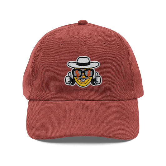 Vintage Corduroy Cap BTCgame Embroidered - Trendy Headwear for Casual Outings and Events