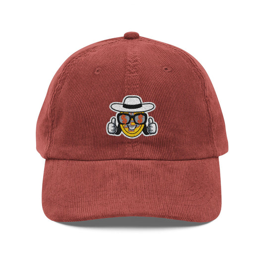 Vintage Corduroy Embroidered Cap